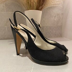 Anne Klein peep toe slimbacks pumps